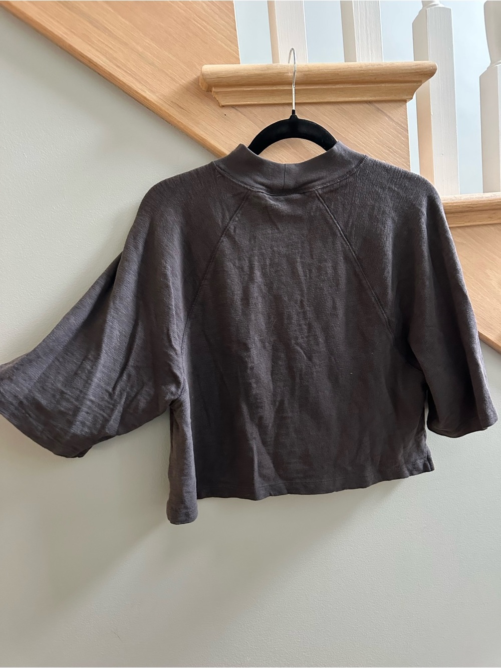 a new day Charcoal Cropped Boxy Short-Sleeve Sweatshirt - Picture 3 of 3
